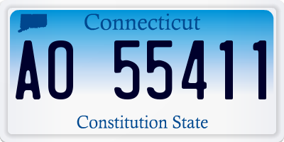 CT license plate AO55411