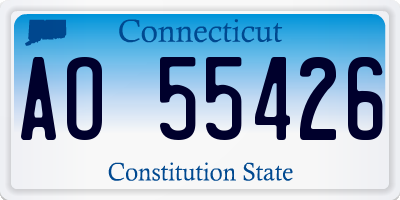 CT license plate AO55426