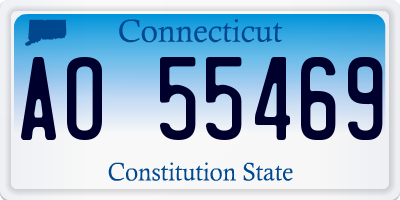 CT license plate AO55469