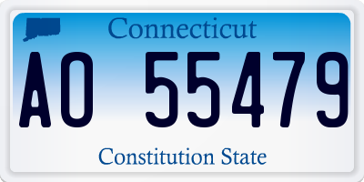 CT license plate AO55479