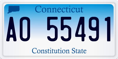 CT license plate AO55491