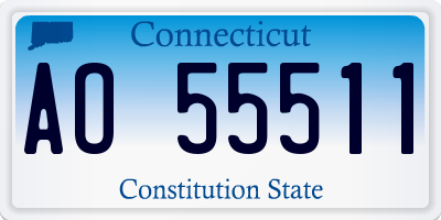 CT license plate AO55511