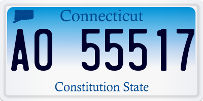 CT license plate AO55517