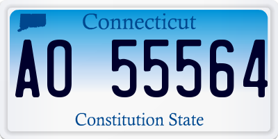 CT license plate AO55564
