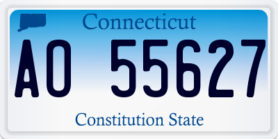 CT license plate AO55627
