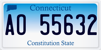CT license plate AO55632