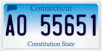 CT license plate AO55651