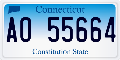 CT license plate AO55664