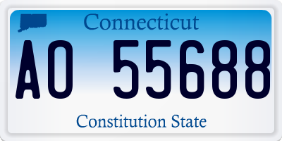 CT license plate AO55688