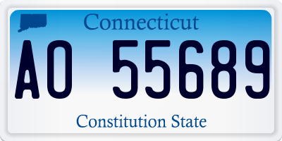 CT license plate AO55689