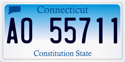 CT license plate AO55711