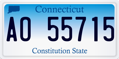 CT license plate AO55715