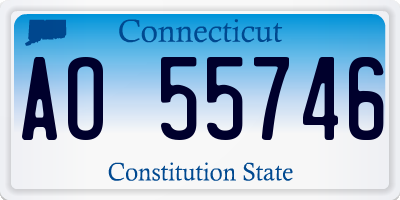 CT license plate AO55746