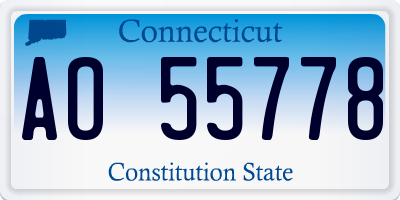 CT license plate AO55778