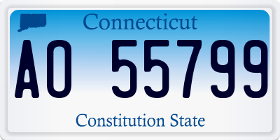 CT license plate AO55799