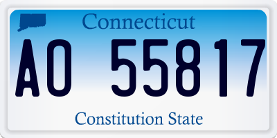 CT license plate AO55817