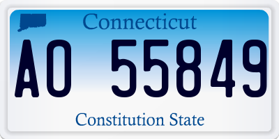 CT license plate AO55849