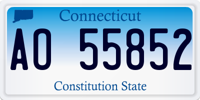 CT license plate AO55852