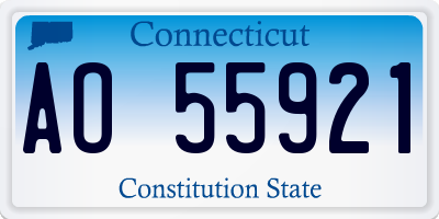 CT license plate AO55921