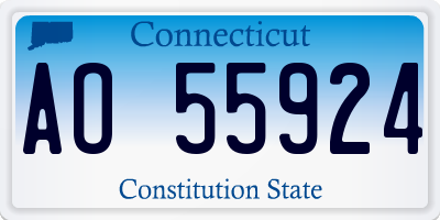 CT license plate AO55924