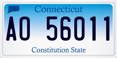 CT license plate AO56011