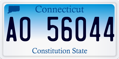 CT license plate AO56044
