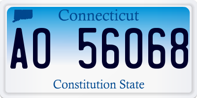 CT license plate AO56068