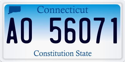 CT license plate AO56071