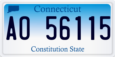 CT license plate AO56115