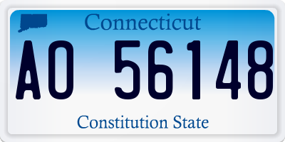 CT license plate AO56148