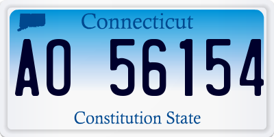 CT license plate AO56154