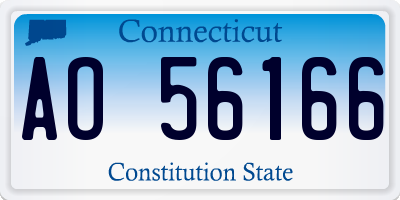 CT license plate AO56166