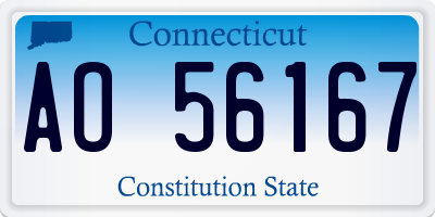 CT license plate AO56167