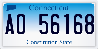 CT license plate AO56168