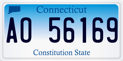CT license plate AO56169