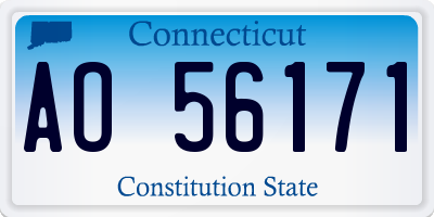 CT license plate AO56171