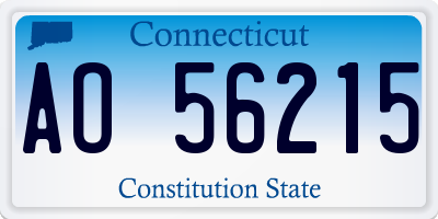 CT license plate AO56215