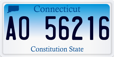CT license plate AO56216