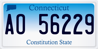 CT license plate AO56229