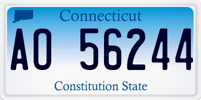 CT license plate AO56244
