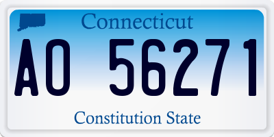 CT license plate AO56271