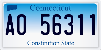 CT license plate AO56311