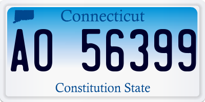 CT license plate AO56399