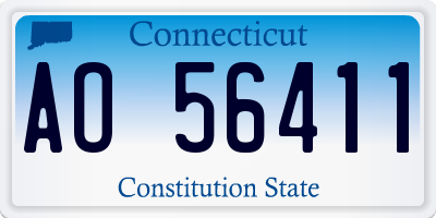 CT license plate AO56411