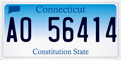 CT license plate AO56414