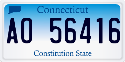 CT license plate AO56416