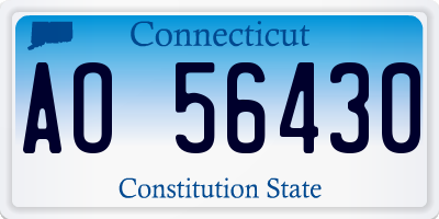 CT license plate AO56430