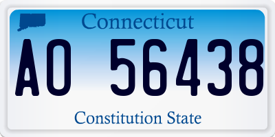 CT license plate AO56438