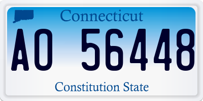 CT license plate AO56448