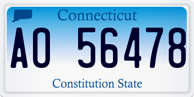 CT license plate AO56478